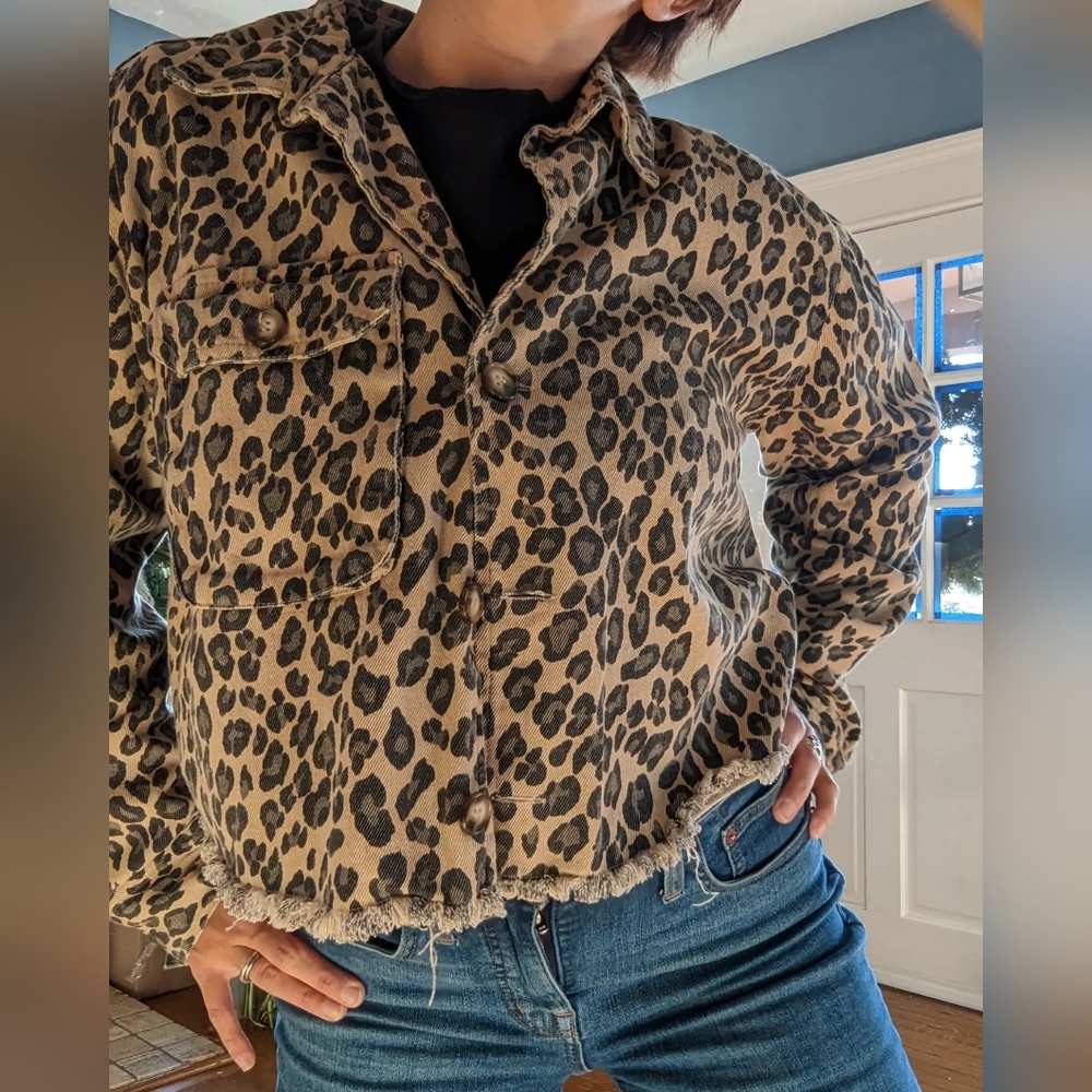 Ee:Some Leopard Print Cropped Jacket - image 6
